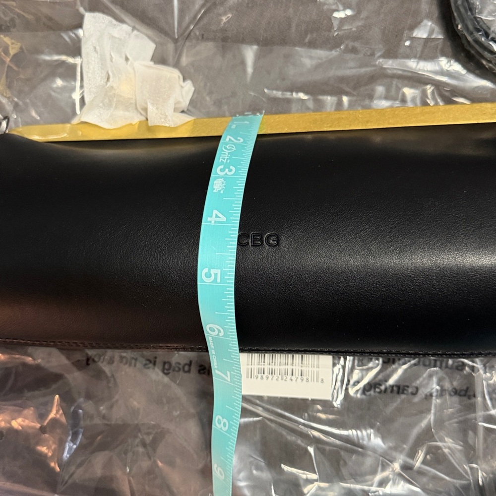 BCBG Black Leather Glasses Sleeve with Embossed Logo